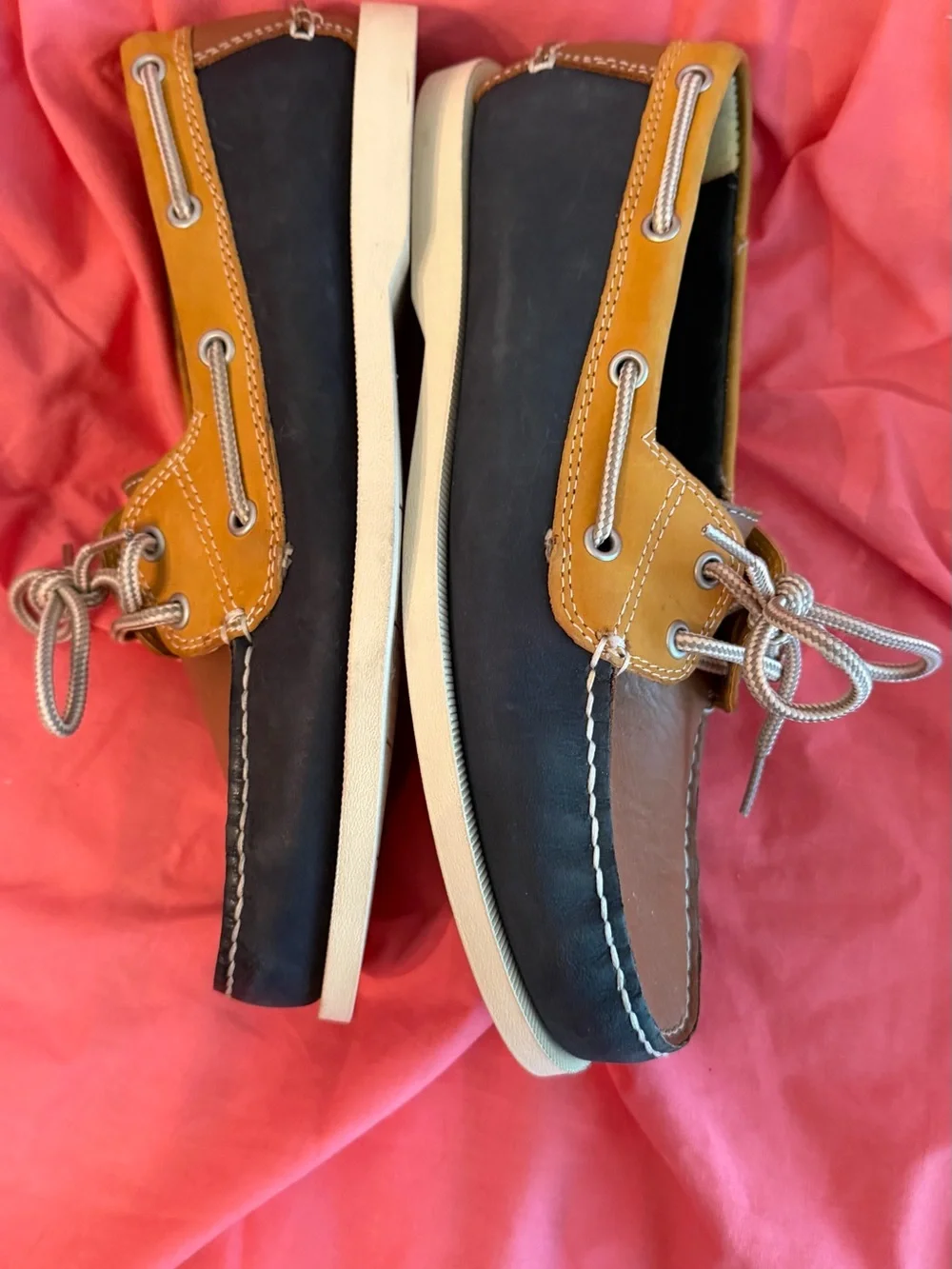 J.Murphy Men's Two-Tone Brown & Tan Leather Boat Shoes